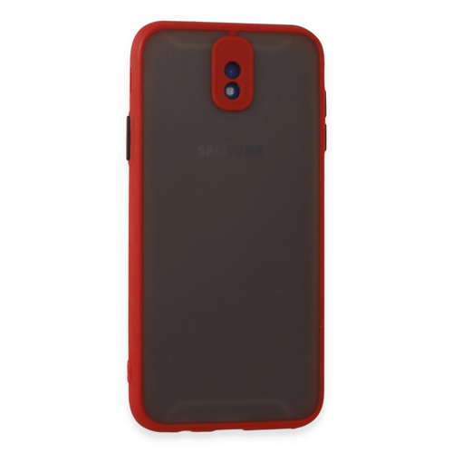 Galaxy J7 Pro / J730 Kılıf Montreal Silikon Kapak - Kırmızı
