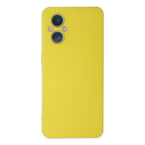 Reno 7 Lite Kılıf Nano İçi Kadife Silikon - Sarı