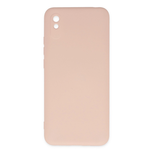 Redmi 9A Kılıf Nano İçi Kadife Silikon - Pudra