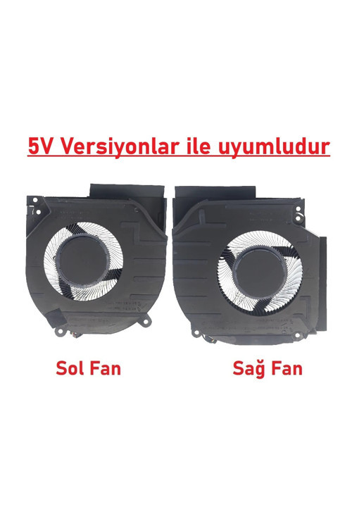 HP Victus Gaming 16-r1057nt (9J260EA) Notebook Fanı - Ver.2 - 12Volt (Sağ Fan)