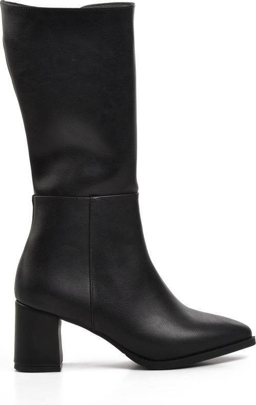 343071 Siyah İçi Polarlı Kadın Topuklu Çizme