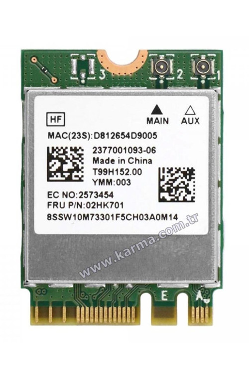 Monster Abra A7 V11.1.1, V11.1.2 Uyumlu WLAN With Bluetooth 5.0 Notebook WiFi Card (Wi-Fi Kart)