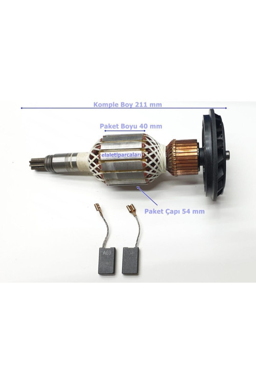 Bosch Tipi Gsh 11 E - 11 De Endüvi Rotor Kollektör Ve Kömürü