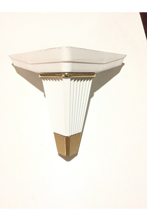 Altuntaş 15Cm Yıldız Ayak Plastik Beyaz Altın Desenli (1 Adet)