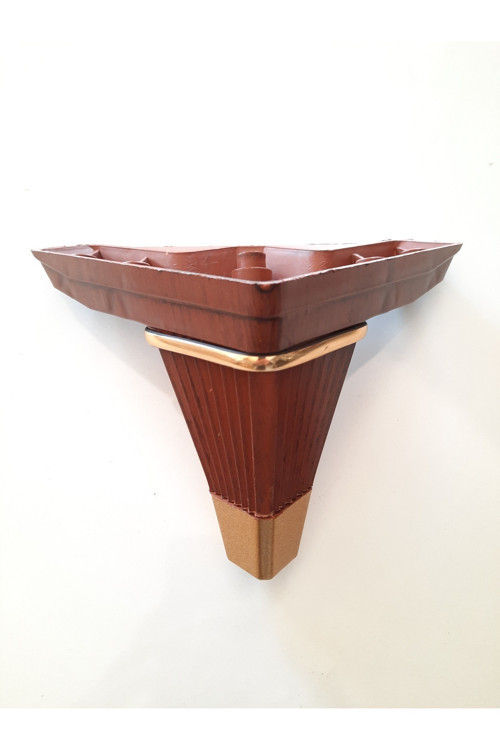 Altuntaş 12Cm Yıldız Ayak Plastik Kahverengi Ceviz Altın Desenli (1 Adet)