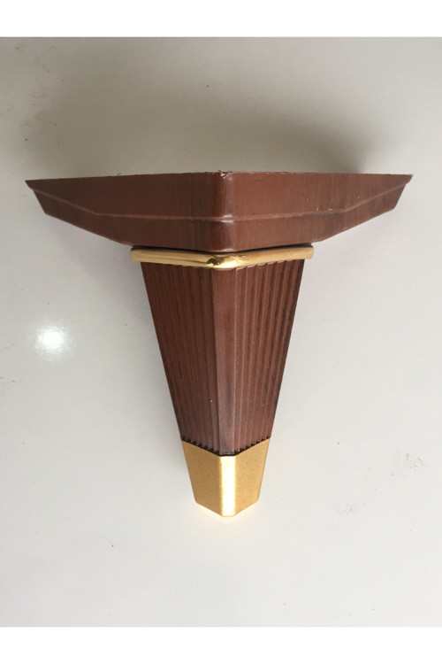Altuntaş 15Cm Yıldız Ayak Plastik Kahverengi Ceviz Altın Desenli (1 Adet)