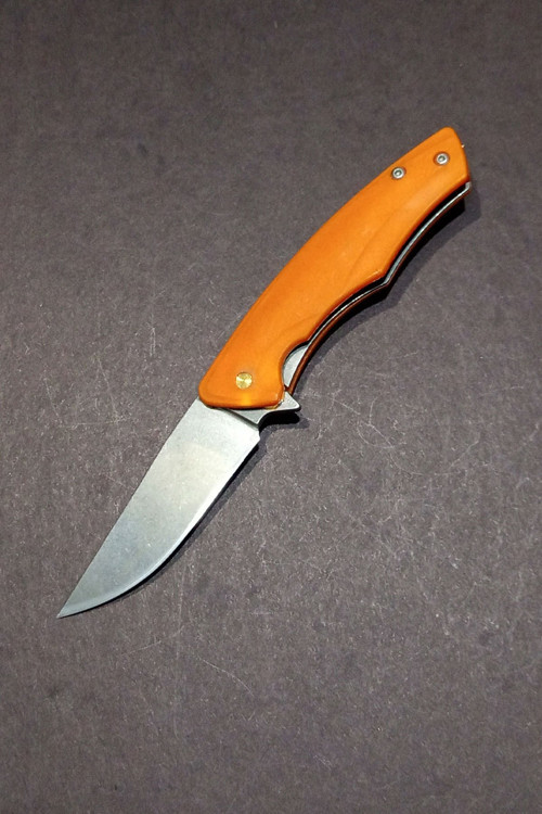 İmzalı 22 cm 4034 Çelik Klipsli Turuncu Cep Çakısı