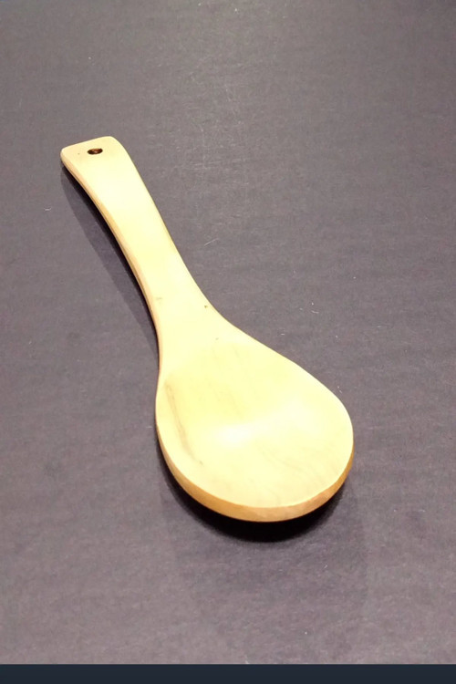 Doğal Bambu Pişirme ve Servis Kaşığı Büyük Boy (Tahta Kaşık)
