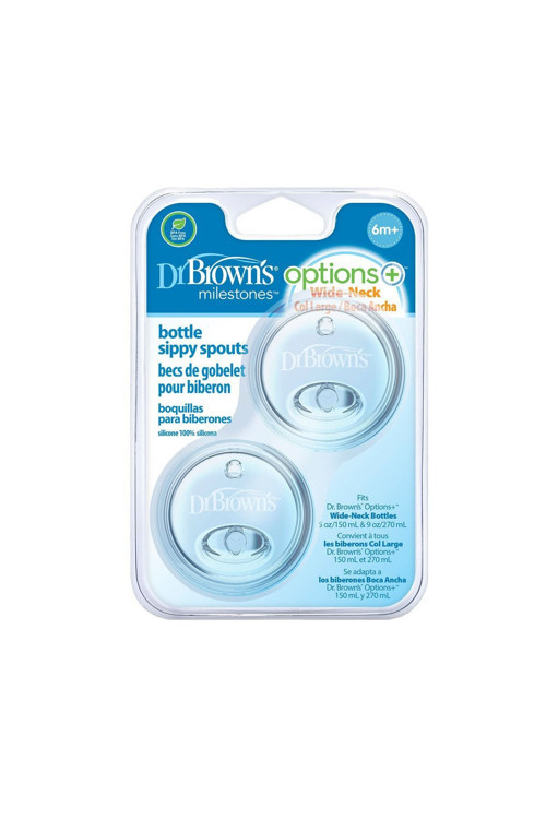Dr. Brown's Options Geniş Ağızlı Biberon (Emzikli, su oluğu) 2'li Paket