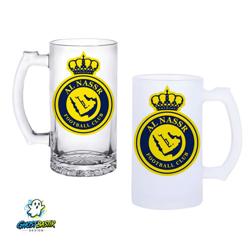 Al Nassr F.C. Kulplu Bira Bardağı Buzlu veya Şeffaf Seçenekli 0267