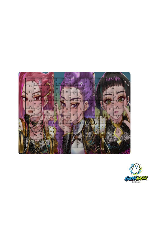 K-Pop Demon Hunters 99 Parça Ayaklı Puzzle – Dekoratif Çocuk Yapbozu 0250
