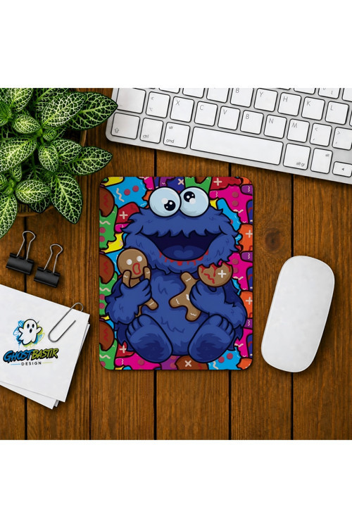 Kurabiye Canavarı Baskılı Oyuncu Mousepad 0173