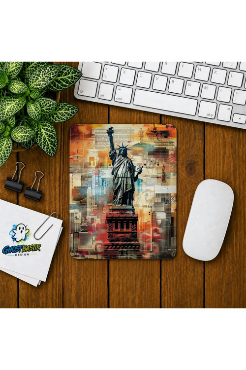 Özgürlük Heykeli Baskılı Oyuncu Mousepad 0220