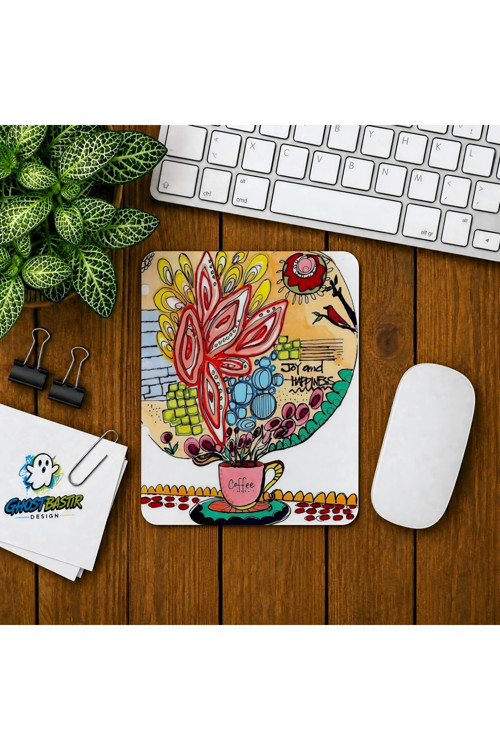 Kahve Çiçeği Baskılı Oyuncu Mousepad 0108