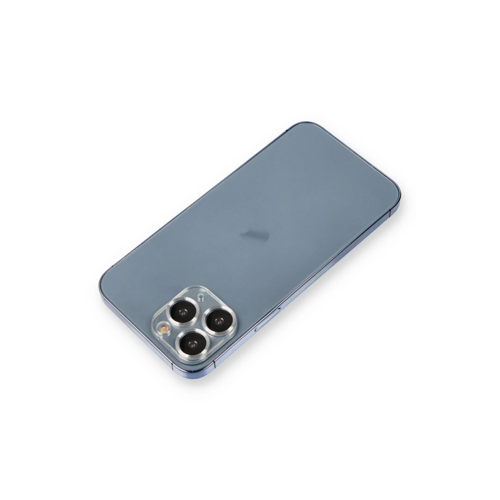 İphone 11 Pro Max Metal Kamera Lens Koruma Cam - Gümüş