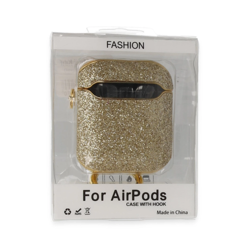 Airpods 2 (2.Nesil) Spell Simli Kılıf - Gold