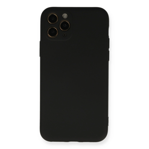 İphone 11 Pro Kılıf Nano İçi Kadife Silikon - Siyah