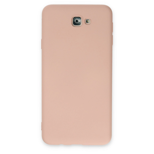 Galaxy J7 Prime Kılıf Nano İçi Kadife Silikon - Pudra