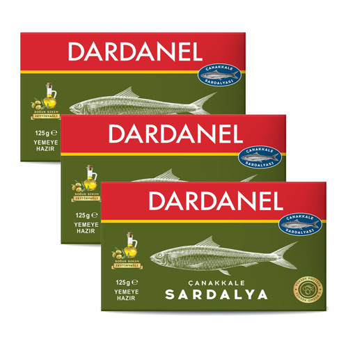 Zeytinyağlı Çanakkale Sardalya 125 gr x 3 Adet