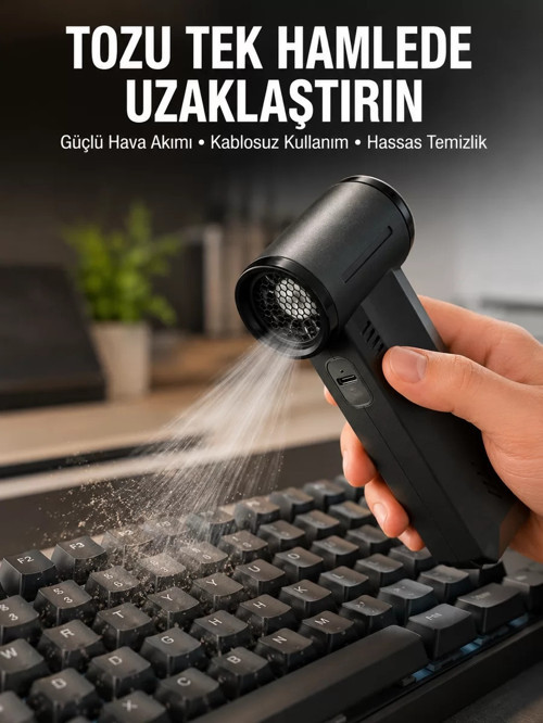 ® Yüksek Hızlı Kablosuz El Tipi Hava Üfleme Temizlik Cihazı Yeni Nesil