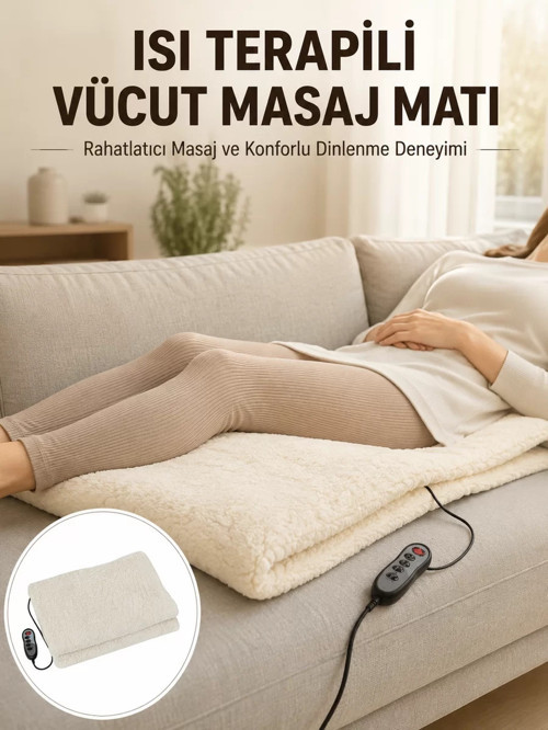 ® Vücut Masaj Matı Isı Terapili ve Çok Bölgeli Masaj Yeni Nesil