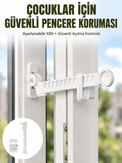 ® Cam Pencere Açılma Kontrol Kilidi Kolay Montaj 3’lü Yeni Nesil