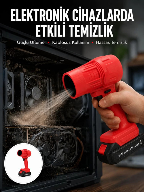 ® Kablosuz Elektrikli Toz Üfleyici Çok Amaçlı Temizlik Aleti Yeni Nesil