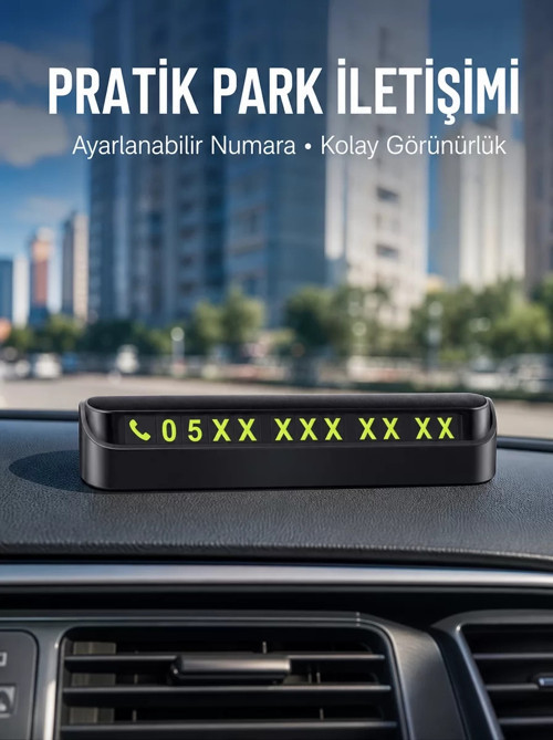 ® Tüm Araçlara Uyumlu Araç Içi Park Numaratör Oto Araç Numaratör