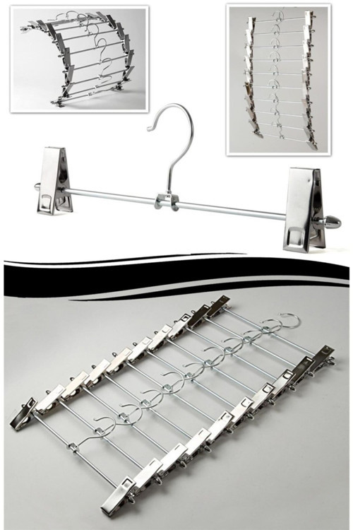 9 Adet Metal Etek Ve Pantolon Askısı Mandallı Klipsli Metal Askı