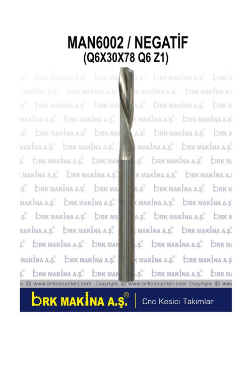 6 MM Z1 NEGATİF MDF KARBÜR FREZE