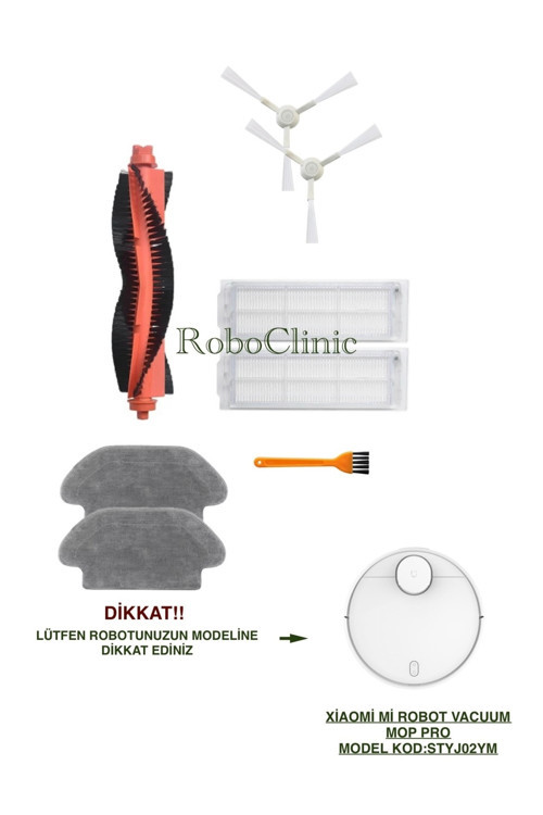 Xiaomi Mi Robot Vacuum Mop Pro (STYJ02YM) Robot Süpürge Uyumlu Yenileme Seti.