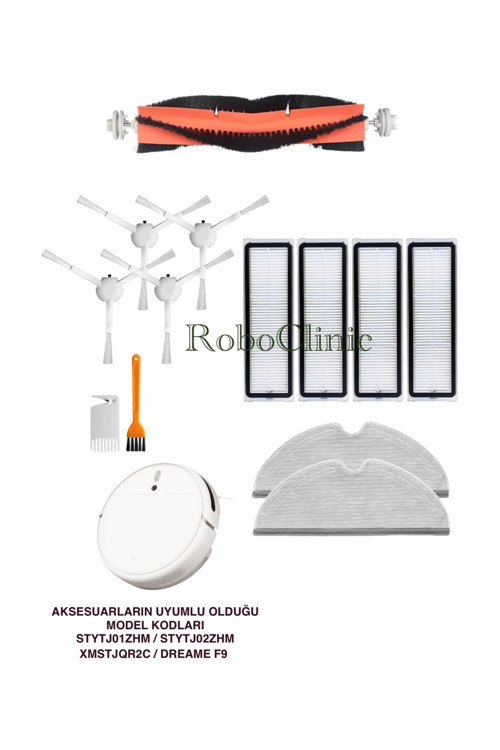 Xiaomi Mi Robot 1c / 2c Vacuum Mop (STYTJ02ZHM),1c (STYTJ01ZHM),f9 Uyumlu Yenileme Seti-13 Parça