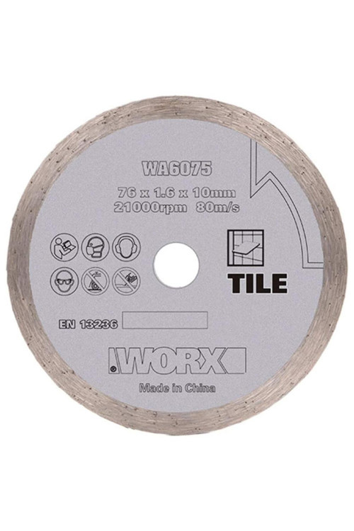 WA6075 WX801 İçin 76x10mm Fayans, Seramik, Mermer Elmas Kesme Diski