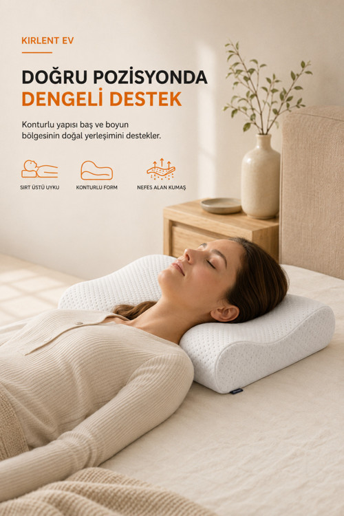 Ortopedik Visko Boyun Yastık , XL Boyun Fıtık Yastık , Boyun Düzleşme Yastık
