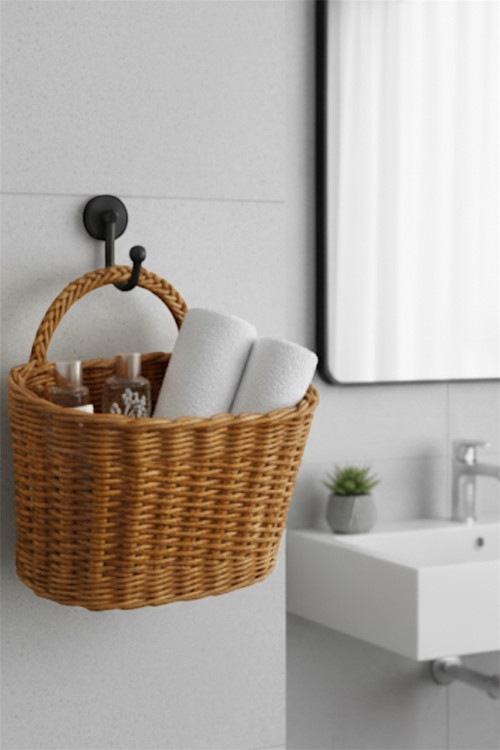 Çok Amaçlı Rattan Sepet, Mutfak Düzenleyici, Meyve Sepeti , Organizer Ev Dekorasyon
