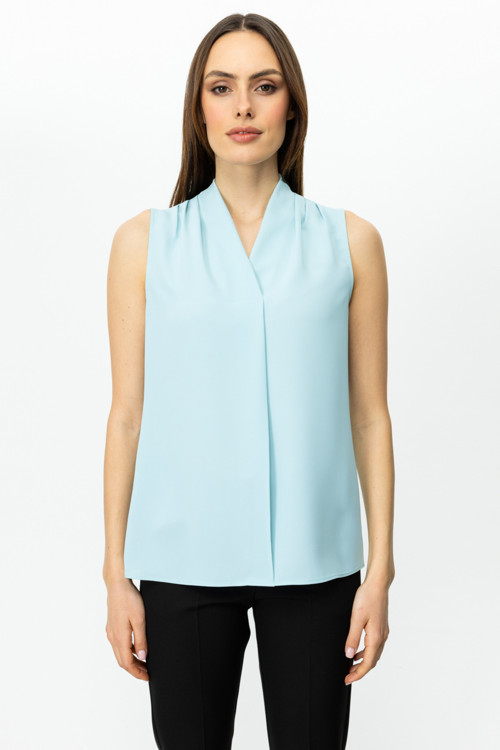 Omzu Drapeli Kolsuz Bluz 3062