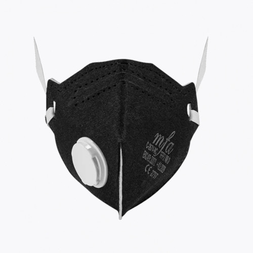 C-267V-AC Aktif Karbonlu FFP2 Ventilli Siyah Katlanabilir Maske Organik Buhar ve Solvent