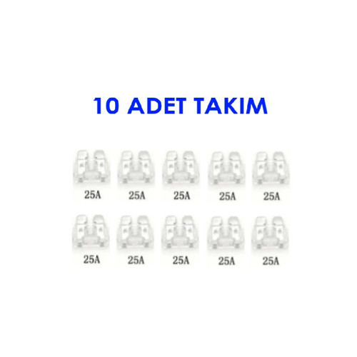 BIÇAK SİGORTA 25 AMPER 10 ADET TAKIM