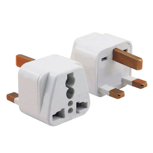 PM-10642 Beyaz 250 Volt 13 Amper İngiliz Tipi Universal Dönüştürücü Priz Travel Adaptörü