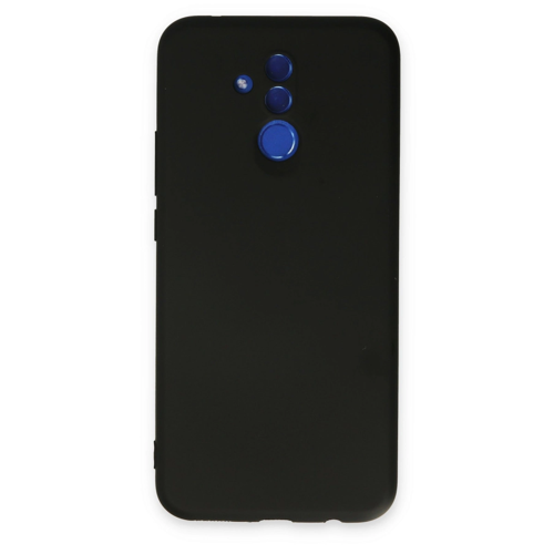 Mate 20 Lite Kılıf Nano İçi Kadife Silikon - Siyah