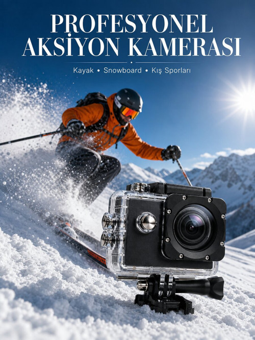 1080P Full HD Spor Kamerası Kompakt ve Dayanıklı Tasarım - TEOLSA1859-8847