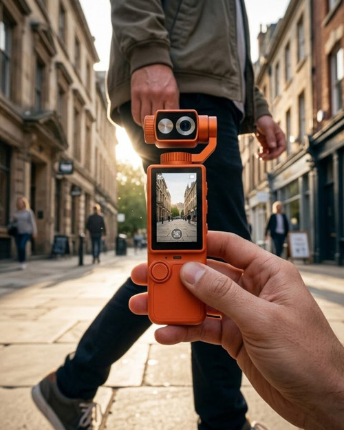 4K Ultra HD Gimbal Vlog Kamera 180 Derece Döner Lens ve Sabitleyici Özellikli - TEOLSA1443-1416