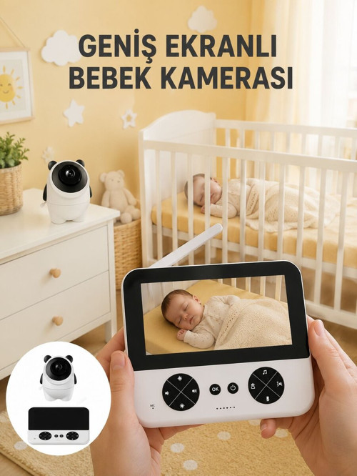 720P HD Gece Görüşlü Kablosuz Bebek Kamerası İki Yönlü Sesli Yeni Nesil - TEOLSA7242-3321