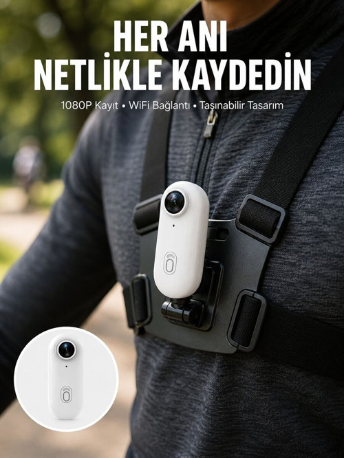 Suya ve Darbeye Dayanıklı Kompakt Spor Kamera 1080P Yeni Nesil - TEOLSA6208-2680