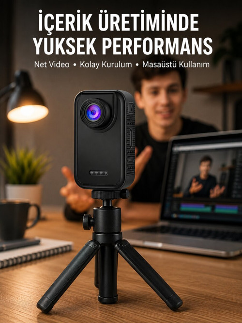 Günlük Kullanıma Uygun Mini Video Kamera Vlog Çekimleri İçin Yeni Nesil - TEOLSA3696-1900