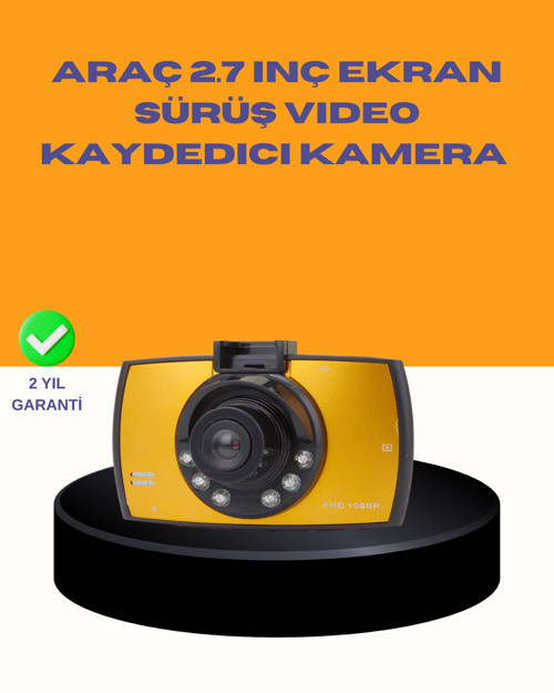 Araç Ön Kamera Full HD Kayıt ve G Sensor Özellikli - TEOLSA3682-3679