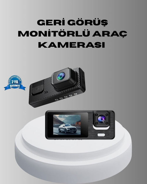 Park Modlu 3 Kameralı Araç Kayıt Cihazı 1080P Ön Kamera 2’’ Ekran - TEOLSA3602-3751