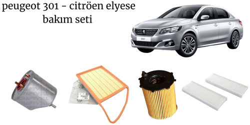 Peugout 301-Citroen C-Elysee 2012-2019 Euro5 Dizel Periyodik Bakım Seti