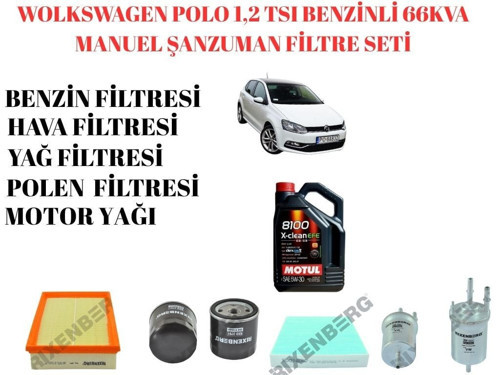 Wolkswagen Polo 1,2 Tsı Benzinli 66Kva Manuel Şanzuman Filtre Seti ( MOTOR YAĞI DAHİL DEĞİLDİR )