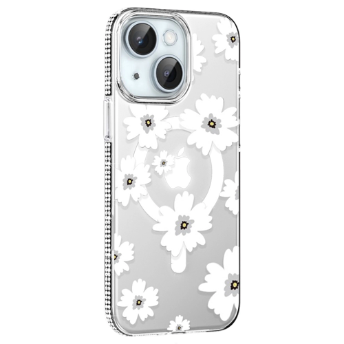 İphone 14 Floral Magsafe Kapak - Beyaz